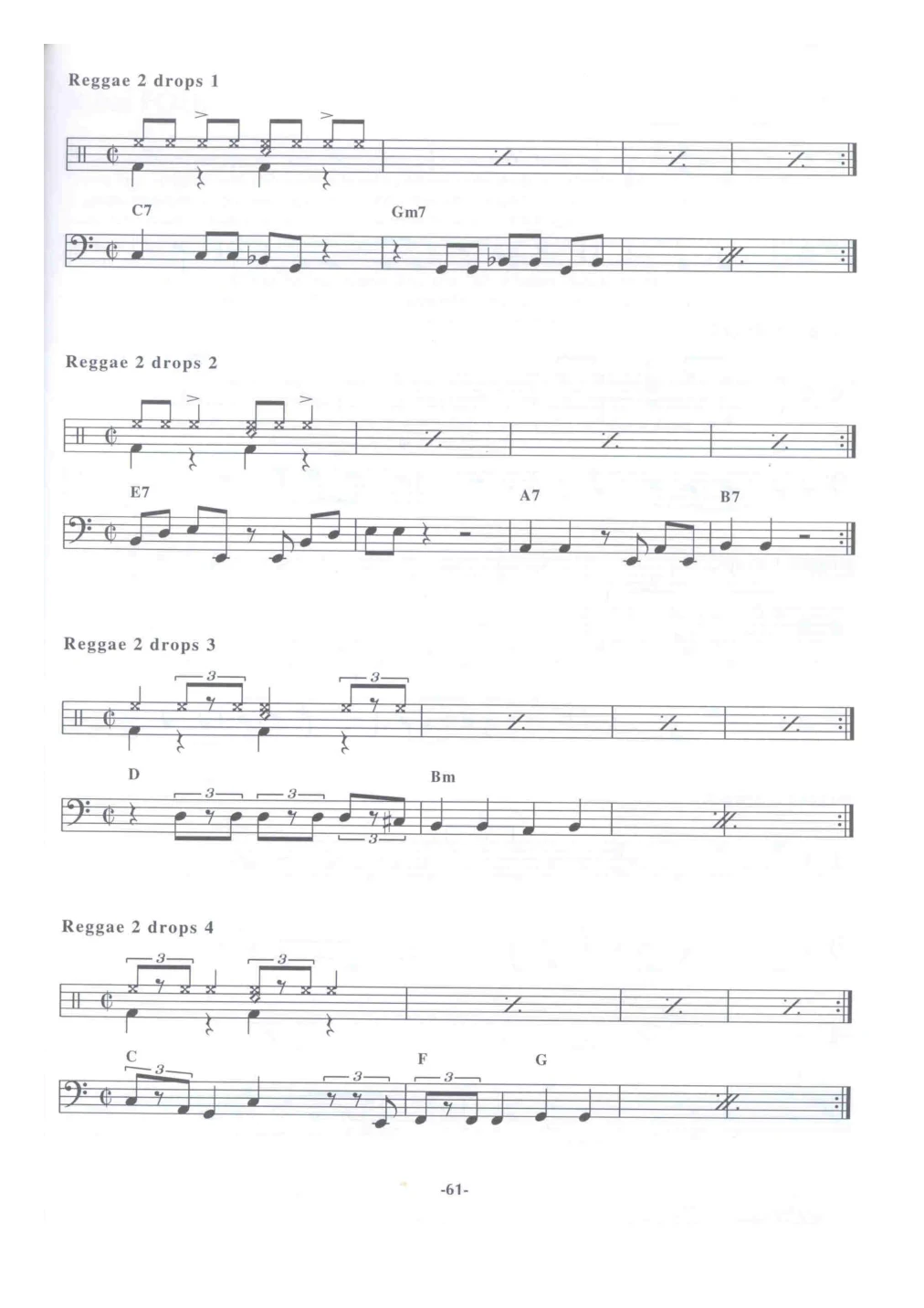 Нотные примеры Reggae: страница 61 книги